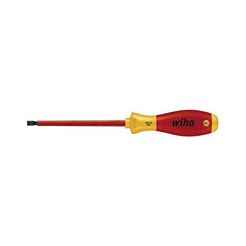 Wiha Schraubendreher SoftFinish electric Schlitz (00820) 2,5 mm x 75 mm VDE geprüft, stückgeprüft, ergonomischer Griff für kraftvolles Drehen, Allrounder für Elektriker im Sale