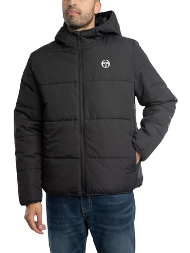 Sergio Tacchini Men's Baddeley Padded Jacket, Black, on Sale