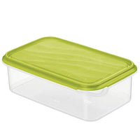 Thumbnail for Rotho Rondo food storage container 1.5l with lid, plastic (PP) BPA-free, transparent/green, 1.5l (24.0 x 16.0 x 7.5 cm) on sale