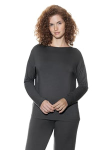Thumbnail for Mey Nightwear Series Pure Chic Women's Homewear Tops Thunder Grey (XXL) on Sale