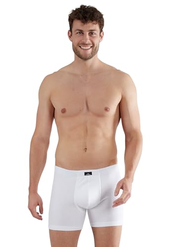 Götzburg Herren Long-Pants, Baumwolle, Single Jersey, weiß, Uni 8 im Sale