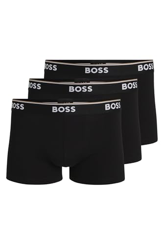 BOSS Hugo Men's Trunk 3p Co/EL Boxer Shorts, New - Black1, on sale