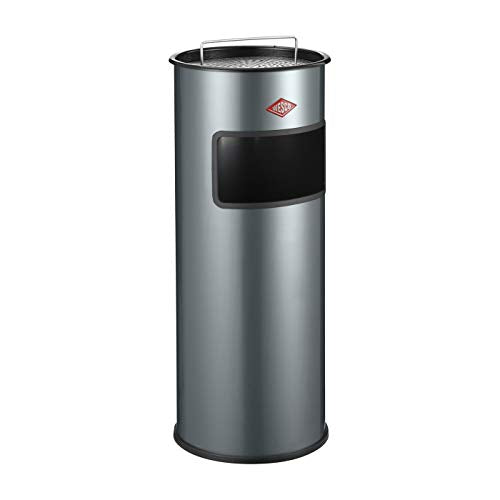 Wesco standing ashtray trash can, red, 28 cm on sale
