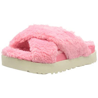 Thumbnail for UGG Damen FUZZ SUGAR CROSS Slide Hausschuh, PINK Jasmine, 37 EU im Sale