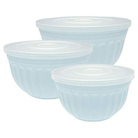 Thumbnail for GreenGate Bowl with Lid Alice Pale Blue Set of 3