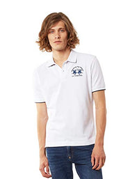 Thumbnail for La Martina Herren Man Polo S/s Piquet STR Poloshirt, Weiß (Optic White 00001), Medium im Sale