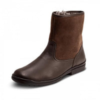 Thumbnail for VITAFORM Stiefel Lammfell gefüttert für Herren | Stiefelette mit rutschhemmender Sohle | Weiches Velour- und Nappaleder | Warme Schuhe für den Winter | Reißverschluß | Schwarz im Sale