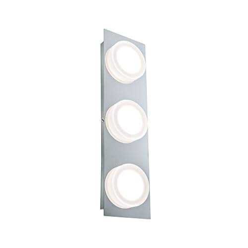 Paulmann 70876 LED Wandleuchte Doradus eckig incl. 3x4,7 Watt Wandlampe Chrom Spiegelleuchte Metall, Kunststoff Flurlampe 3000 K im Sale