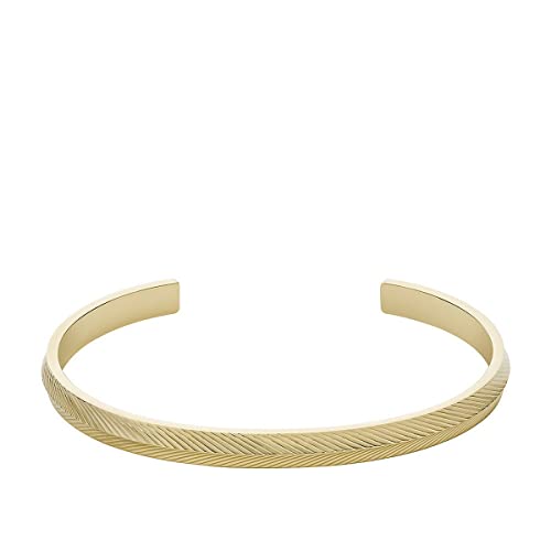 Fossil Damenarmspange Harlow Linear Texture Edelstahl roségoldfarben, JF04661791 im Sale