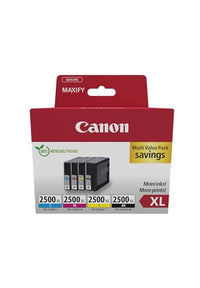 Thumbnail for Canon PGI-2500 CY BK Value Pack 4 Ink Cartridges Longer Yield (Black, Cyan, Magenta, Yellow) Original [Environmentally friendly recycled cardboard packaging 2024] on Sale