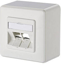 Thumbnail for METZ CONNECT Keystone Anschlussdose AP 2 Port unbestückt reinweiß im Sale