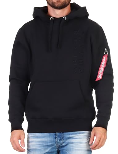 Alpha Industries EMB Hoody Kapuzensweat für Herren Black im Sale