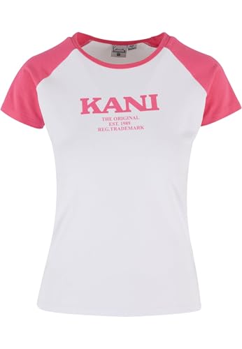 Karl Kani Damen KW242-005-3 Retro Tiny Tee White/pink im Sale