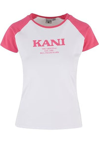Thumbnail for Karl Kani Damen KW242-005-3 Retro Tiny Tee White/pink im Sale
