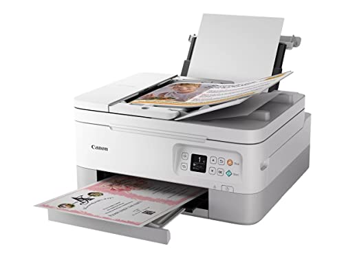 Canon PIXMA TS7451a Farbtintenstrahldrucker Multifunktionsdrucker DIN A4 (Scanner, Kopierer, Fotodrucker, OLED, 4.800 x 1.200 DPI, USB, WLAN, Print App, Duplexdruck, 2 Papierzuführungen), weiß, normal im Sale