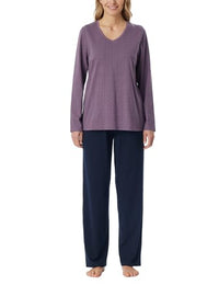 Thumbnail for Schiesser Damen Schlafanzug Lang Baumwolle-Nightwear Pyjamaset, Malve_181986, 40 im Sale