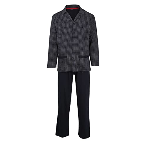 Götzburg Men's Pyjamas Long Two-piece pajamas with V-neck and button placket 52