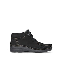 Thumbnail for Wolky Seamy Moc lace-up shoes in black nubuck leather on sale
