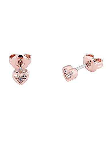 Ted Baker Neena Nano Herz Ohrringe (Rosegoldfarbend/Kristalle) im Sale