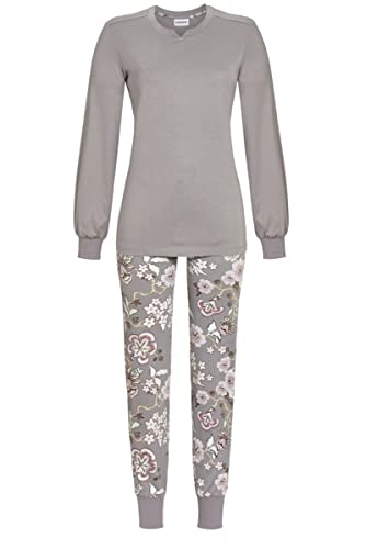 Ringella Damen Pyjama mit Strickbündchen Pepper 3511233,Pepper, 42 im Sale