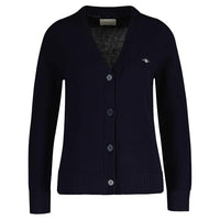 Thumbnail for Gant Damen Classic Cotton Cardigan Strickjacke, Evening Blue, im Sale