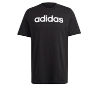 Thumbnail for adidas Herren Essentials Single Jersey Linear Embroidered Logo Tee, Black, im Sale