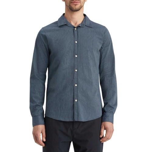 Scotch & Soda Herren Seasonal Essentials Poplin Striped Shirt, Night Stripe 6333,  EU im Sale