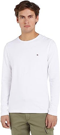 Thumbnail for Tommy Hilfiger Herren Langarmshirt Stretch Slim Fit Baumwolle, Blau (Desert Sky), im Sale