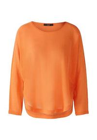 Thumbnail for Oui Damen Pullover Viskosemischung Oversized geschnitten Uni Freizeit Rundhals ohne Kragen Viskosemischung im Sale
