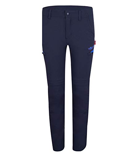 Trollkids Kinder Kjerag Zip Off Trekking Hose Wanderhose, Marineblau/Magenta, im Sale