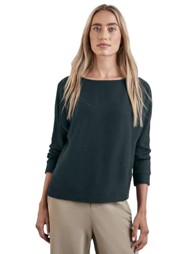 STREET ONE Damen A321930 Strukturshirt, Hunter Green, 40 im Sale