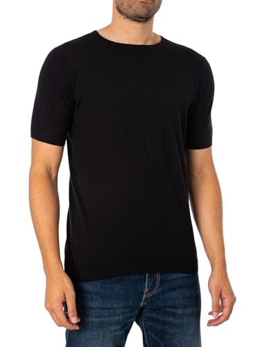 John Smedley Herren Belden T-Shirt, Schwarz, im Sale