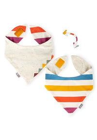 Thumbnail for Sigikid Baby Jungen Dreieck Wende-Mode Klettverschluss Bio-Baumwolle Halstuch, Ecru bunt meliert/bunt gestreift, OneSize im Sale