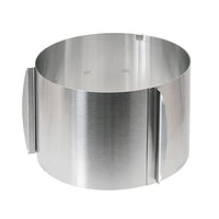 Thumbnail for wenco Premium Tortenring, Verstellbar 16-30 cm Durchmesser, 15 cm Höhe, Mit Skala, Hitzebeständiges Backzubehör, Edelstahl, Silber