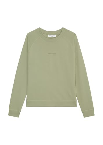 Marc OߴPolo Denim Damen Langarmshirt aus Bio-Baumwolle Relaxed Fit, Grün (Green Bay), im Sale