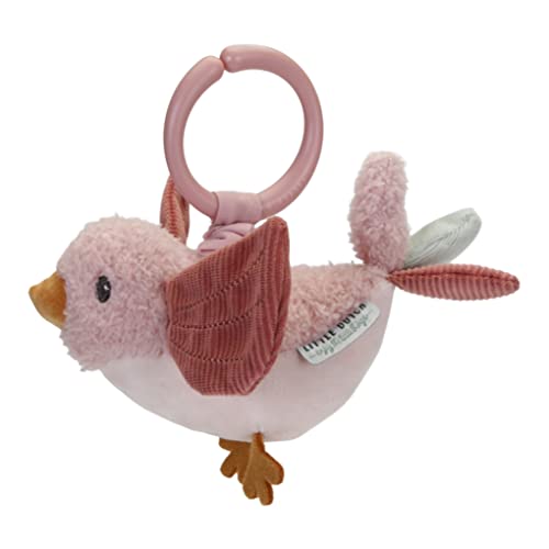 Little Dutch 8713 Stoff Aufziehtier Vogel Olivia Spielzeug für Babyschale/Kinderwagen - Flowers & Butterflies im Sale