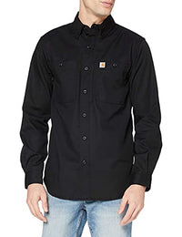 Thumbnail for Carhartt, Herren, Rugged Professional™-Serie Lockeres, langärmliges Canvas-Arbeitshemd, Schwarz, im Sale