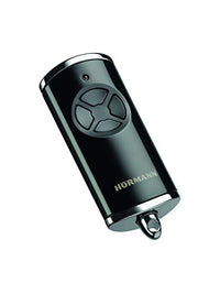 Thumbnail for Hörmann hand-held transmitter HSE 4 BS (frequency 868 MHz, high-gloss black, garage door opener with chrome caps, batteries, dimensions 28 x 70 x 14 mm, including key ring) 4511561