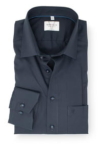 Thumbnail for Marvelis Herren Businesshemd Langarm Non-Iron-Modern-Fit,Einfarbig,New Kent,Marine 18,44 im Sale