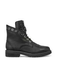 Thumbnail for Alma en Pena. Flat leather ankle boots for women., Black, 35 EU on sale