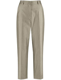 Thumbnail for Taifun women's fine 7/8 trousers with pinstripes, straight fit, striped, 7/8 length, New Sage, patterned, 38 on sale