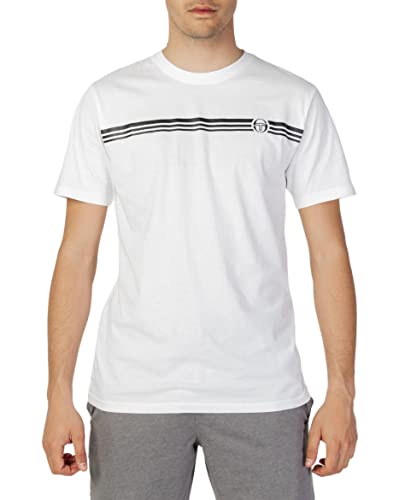 SERGIO TACCHINI Men's T-Shirt SS Stripe B, white / black, on sale