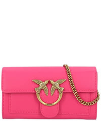 Thumbnail for Pinko Women's Love ONE Wallet Love ONE WALLET C Vitello SETA, Z99O_Nero-Old Silver on Sale