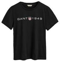 Thumbnail for GANT Damen Reg Printed Graphic T-Shirt, Schwarz, EU im Sale