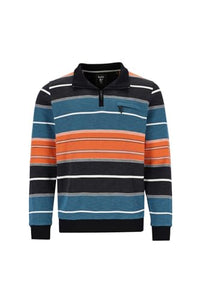 Thumbnail for hajo stand-up collar sweatshirt in ribbed structure on sale