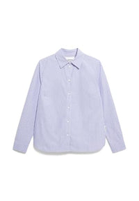 Thumbnail for ARMEDANGELS Damen Bluse aus Bio-Baumwolle LOUILAA Striped Relaxed Fit White-Lapis Blue im Sale