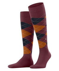 Thumbnail for Burlington Herren Kniestrümpfe King Kh Baumwolle lang gemustert 1 Paar, Grün Eucalyptus 7502, 40-46 im Sale