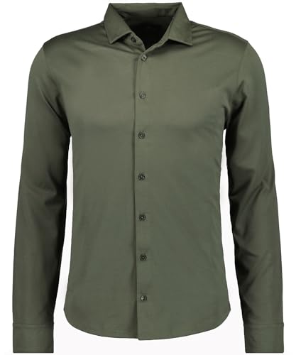 RAGMAN Men's Softknit Jersey Shirt, modern fit L, Dark Green-393 on Sale