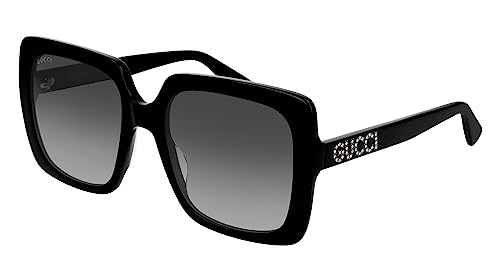 GUCCI Womens GG0418S Sunglasses, Black-Black-Grey, 54 im Sale