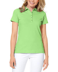 Thumbnail for CLINIC DRESS Shirt Poloshirt für Damen - Kurzarm Stretch mit 96% Baumwolle für Krankenschwestern, Ärztinnen und Pflegepersonal Bordeaux 42/44 im Sale